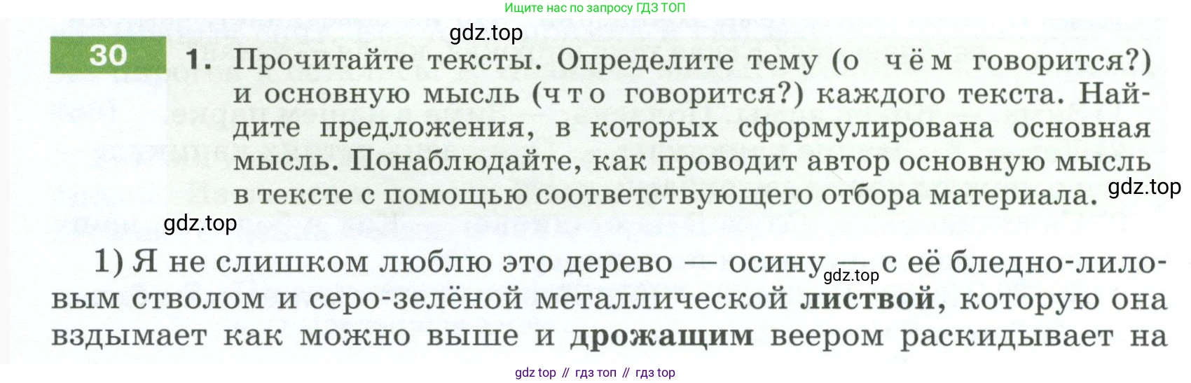 ГДЗ Русский язык, 5 класс Учебник, авторы: Разумовская Маргарита Михайловна, Львова Светлана Ивановна, Капинос Валентина Ивановна, Львов Валентин Витальевич, Богданова Галина Александровна, Тронина Татьяна Сергеевна, Сергеева Наталья Николаевна, издательство Просвещение, Москва, 2023, белого цвета, Часть 1, страница 18, номер 30, Условие 2023