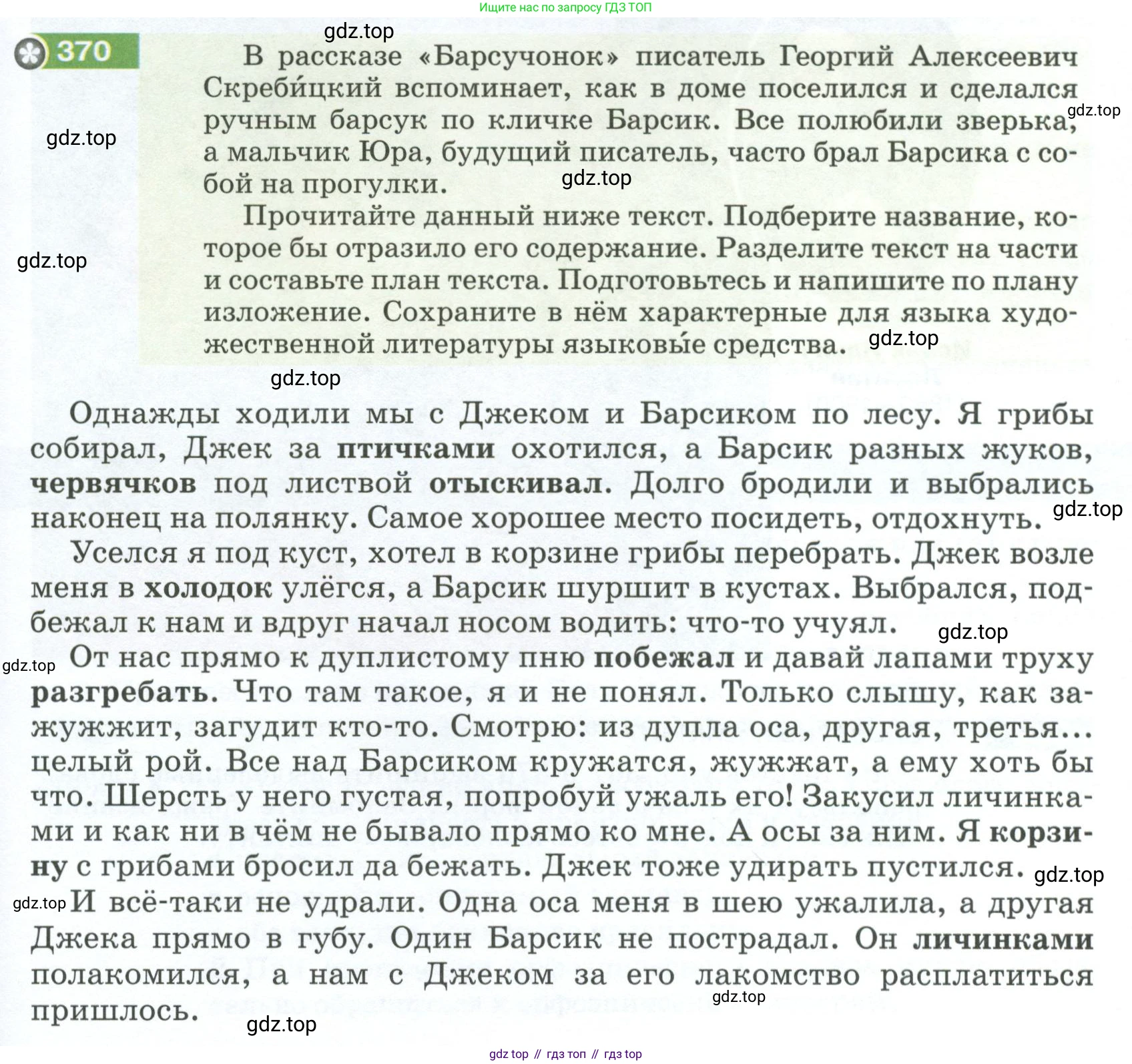 ГДЗ Русский язык, 5 класс Учебник, авторы: Разумовская Маргарита Михайловна, Львова Светлана Ивановна, Капинос Валентина Ивановна, Львов Валентин Витальевич, Богданова Галина Александровна, Тронина Татьяна Сергеевна, Сергеева Наталья Николаевна, издательство Просвещение, Москва, 2023, белого цвета, Часть 1, страница 127, номер 370, Условие 2023