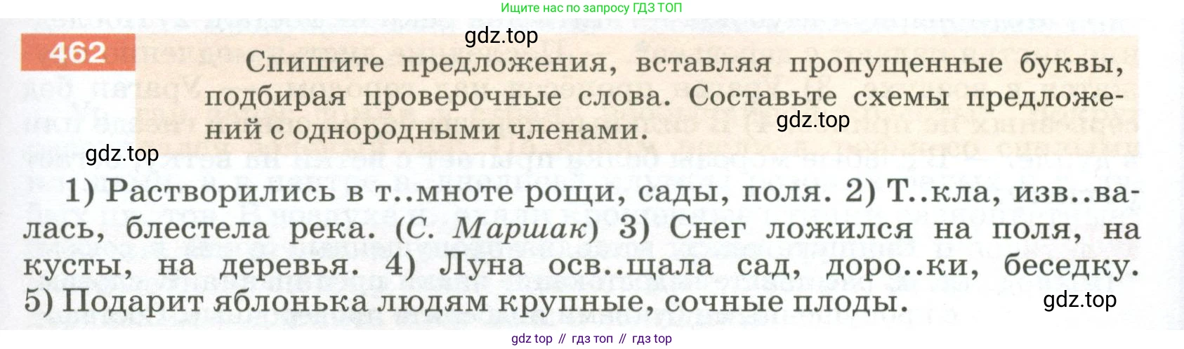 ГДЗ Русский язык, 5 класс Учебник, авторы: Разумовская Маргарита Михайловна, Львова Светлана Ивановна, Капинос Валентина Ивановна, Львов Валентин Витальевич, Богданова Галина Александровна, Тронина Татьяна Сергеевна, Сергеева Наталья Николаевна, издательство Просвещение, Москва, 2023, белого цвета, Часть 2, страница 33, номер 462, Условие 2023