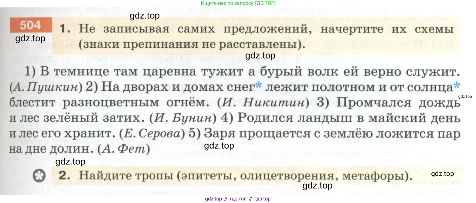 ГДЗ Русский язык, 5 класс Учебник, авторы: Разумовская Маргарита Михайловна, Львова Светлана Ивановна, Капинос Валентина Ивановна, Львов Валентин Витальевич, Богданова Галина Александровна, Тронина Татьяна Сергеевна, Сергеева Наталья Николаевна, издательство Просвещение, Москва, 2023, белого цвета, Часть 2, страница 45, номер 504, Условие 2023