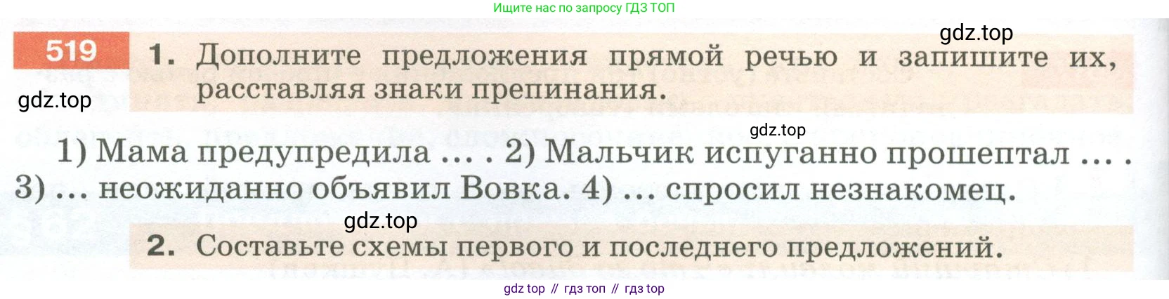 ГДЗ Русский язык, 5 класс Учебник, авторы: Разумовская Маргарита Михайловна, Львова Светлана Ивановна, Капинос Валентина Ивановна, Львов Валентин Витальевич, Богданова Галина Александровна, Тронина Татьяна Сергеевна, Сергеева Наталья Николаевна, издательство Просвещение, Москва, 2023, белого цвета, Часть 2, страница 50, номер 519, Условие 2023