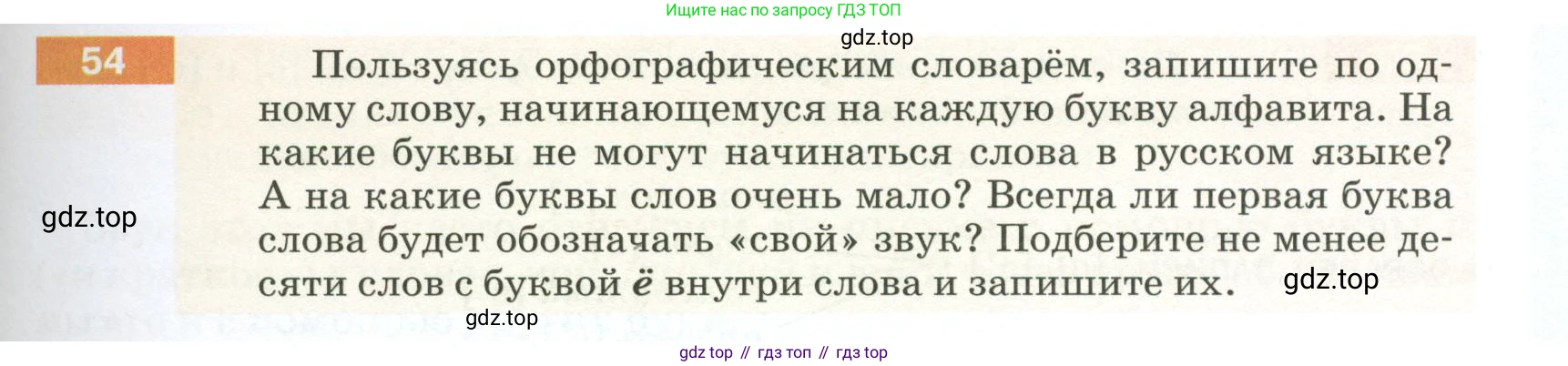 ГДЗ Русский язык, 5 класс Учебник, авторы: Разумовская Маргарита Михайловна, Львова Светлана Ивановна, Капинос Валентина Ивановна, Львов Валентин Витальевич, Богданова Галина Александровна, Тронина Татьяна Сергеевна, Сергеева Наталья Николаевна, издательство Просвещение, Москва, 2023, белого цвета, Часть 1, страница 29, номер 54, Условие 2023