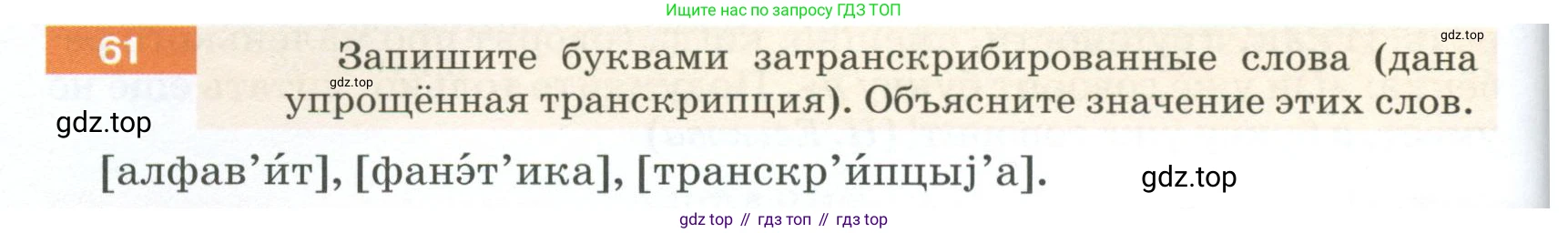 ГДЗ Русский язык, 5 класс Учебник, авторы: Разумовская Маргарита Михайловна, Львова Светлана Ивановна, Капинос Валентина Ивановна, Львов Валентин Витальевич, Богданова Галина Александровна, Тронина Татьяна Сергеевна, Сергеева Наталья Николаевна, издательство Просвещение, Москва, 2023, белого цвета, Часть 1, страница 30, номер 61, Условие 2023