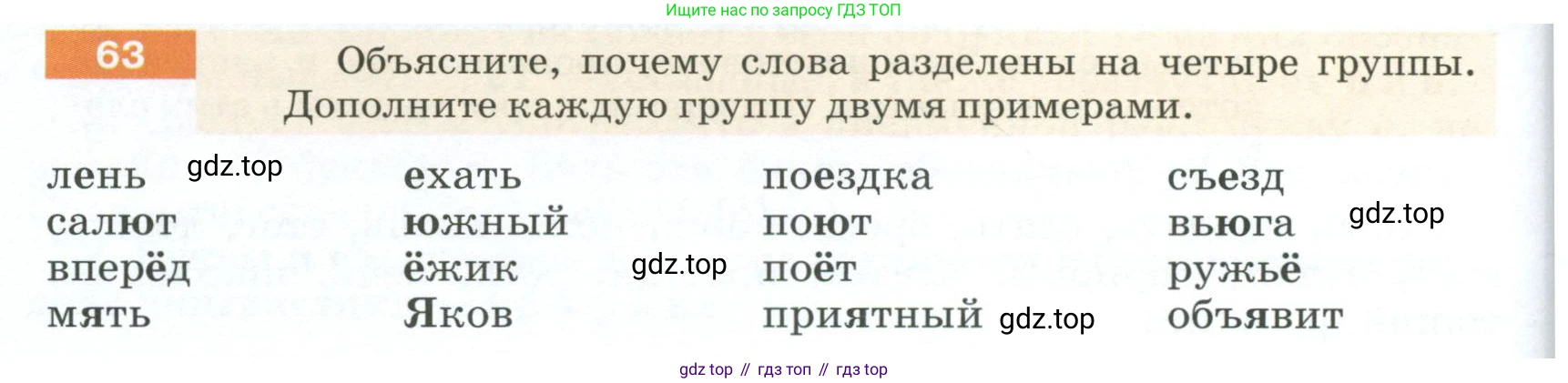 ГДЗ Русский язык, 5 класс Учебник, авторы: Разумовская Маргарита Михайловна, Львова Светлана Ивановна, Капинос Валентина Ивановна, Львов Валентин Витальевич, Богданова Галина Александровна, Тронина Татьяна Сергеевна, Сергеева Наталья Николаевна, издательство Просвещение, Москва, 2023, белого цвета, Часть 1, страница 30, номер 63, Условие 2023