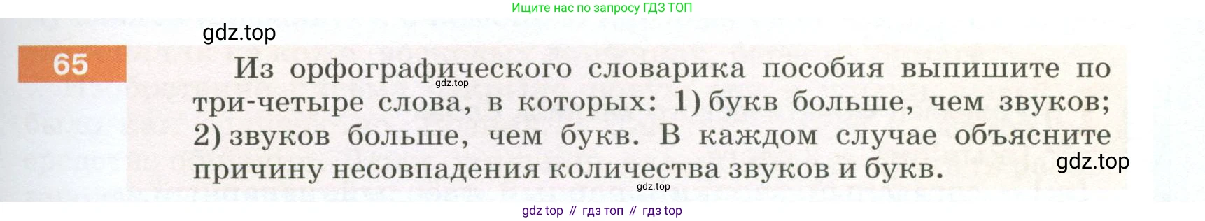 ГДЗ Русский язык, 5 класс Учебник, авторы: Разумовская Маргарита Михайловна, Львова Светлана Ивановна, Капинос Валентина Ивановна, Львов Валентин Витальевич, Богданова Галина Александровна, Тронина Татьяна Сергеевна, Сергеева Наталья Николаевна, издательство Просвещение, Москва, 2023, белого цвета, Часть 1, страница 31, номер 65, Условие 2023