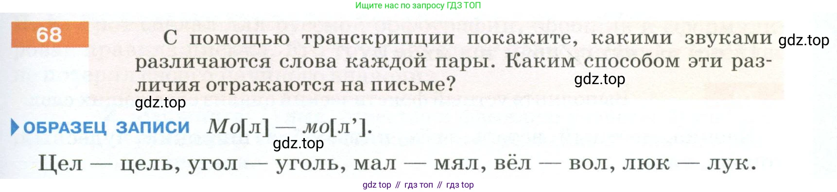 ГДЗ Русский язык, 5 класс Учебник, авторы: Разумовская Маргарита Михайловна, Львова Светлана Ивановна, Капинос Валентина Ивановна, Львов Валентин Витальевич, Богданова Галина Александровна, Тронина Татьяна Сергеевна, Сергеева Наталья Николаевна, издательство Просвещение, Москва, 2023, белого цвета, Часть 1, страница 31, номер 68, Условие 2023
