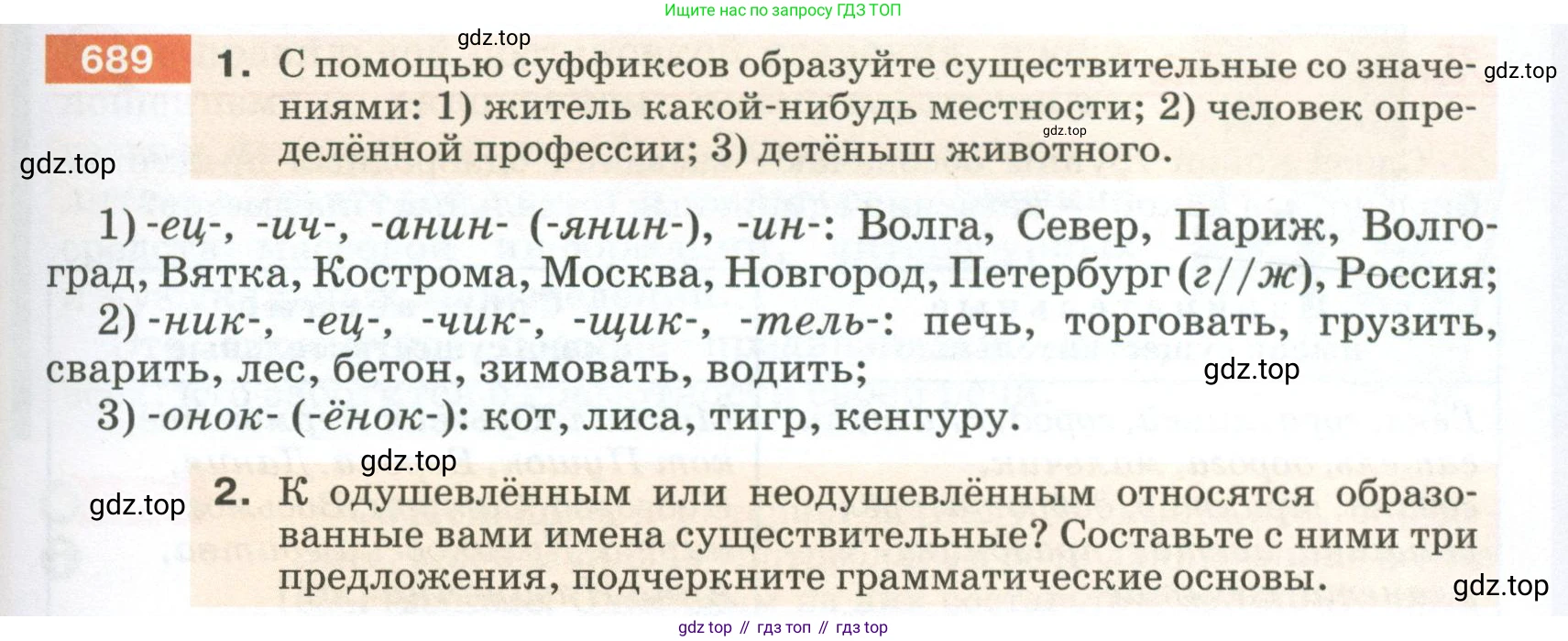 ГДЗ Русский язык, 5 класс Учебник, авторы: Разумовская Маргарита Михайловна, Львова Светлана Ивановна, Капинос Валентина Ивановна, Львов Валентин Витальевич, Богданова Галина Александровна, Тронина Татьяна Сергеевна, Сергеева Наталья Николаевна, издательство Просвещение, Москва, 2023, белого цвета, Часть 2, страница 109, номер 689, Условие 2023