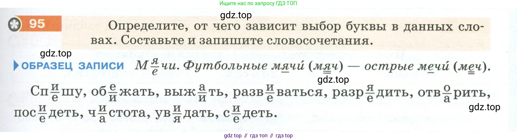 ГДЗ Русский язык, 5 класс Учебник, авторы: Разумовская Маргарита Михайловна, Львова Светлана Ивановна, Капинос Валентина Ивановна, Львов Валентин Витальевич, Богданова Галина Александровна, Тронина Татьяна Сергеевна, Сергеева Наталья Николаевна, издательство Просвещение, Москва, 2023, белого цвета, Часть 1, страница 41, номер 95, Условие 2023