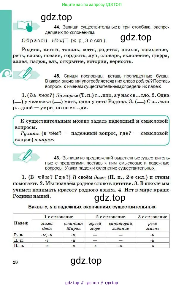 Русский язык, 5 класс Учебник, авторы: Сабитова Зинаида Какбаевна, Скляренко Ксения Сергеевна, издательство Мектеп, Алматы, 2018, Часть 1, страница 28