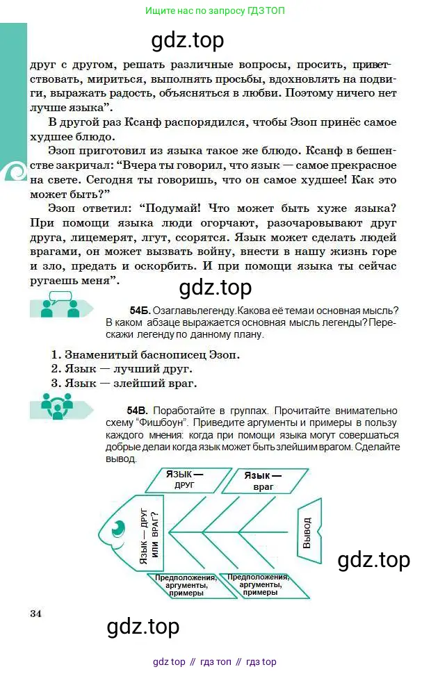 Русский язык, 5 класс Учебник, авторы: Сабитова Зинаида Какбаевна, Скляренко Ксения Сергеевна, издательство Мектеп, Алматы, 2018, Часть 1, страница 34