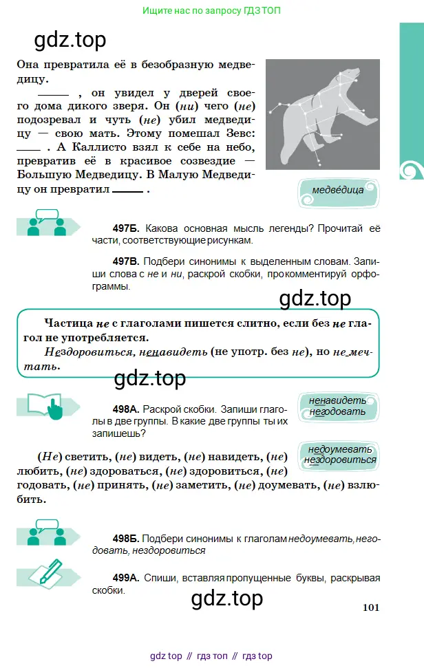 Русский язык, 5 класс Учебник, авторы: Сабитова Зинаида Какбаевна, Скляренко Ксения Сергеевна, издательство Мектеп, Алматы, 2018, Часть 2, страница 101