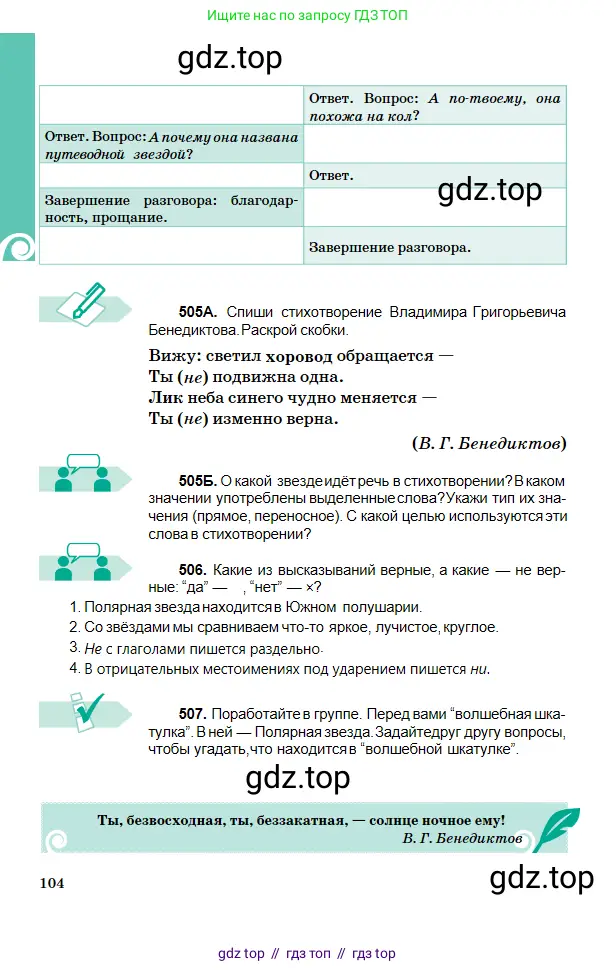 Русский язык, 5 класс Учебник, авторы: Сабитова Зинаида Какбаевна, Скляренко Ксения Сергеевна, издательство Мектеп, Алматы, 2018, Часть 2, страница 104