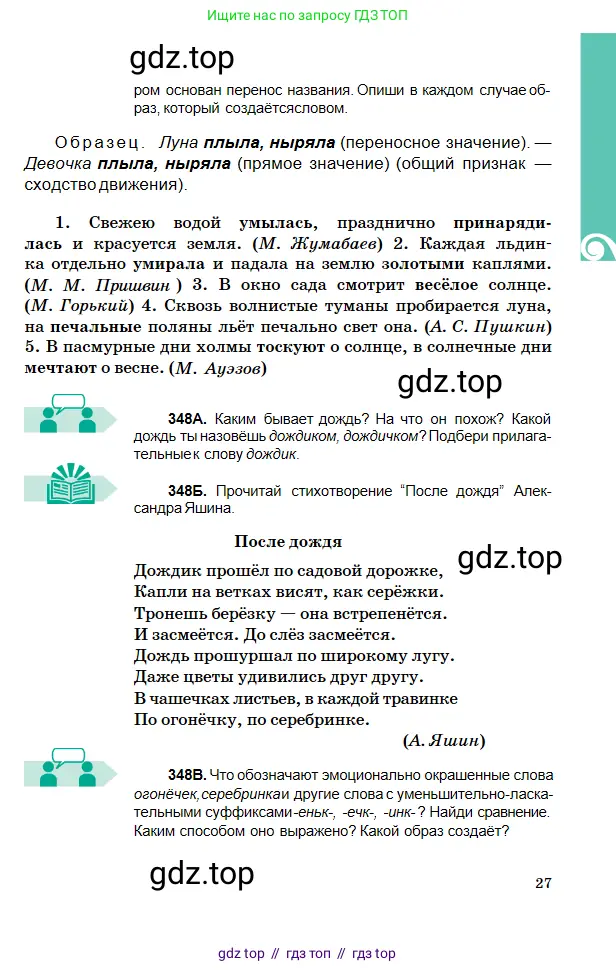 Русский язык, 5 класс Учебник, авторы: Сабитова Зинаида Какбаевна, Скляренко Ксения Сергеевна, издательство Мектеп, Алматы, 2018, Часть 2, страница 27