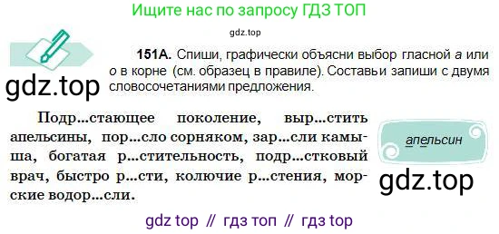 Русский язык, 5 класс Учебник, авторы: Сабитова Зинаида Какбаевна, Скляренко Ксения Сергеевна, издательство Мектеп, Алматы, 2018, Часть 1, страница 82, номер 151А, Условие