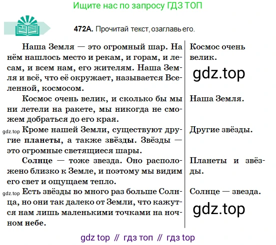 Русский язык, 5 класс Учебник, авторы: Сабитова Зинаида Какбаевна, Скляренко Ксения Сергеевна, издательство Мектеп, Алматы, 2018, Часть 2, страница 89, номер 472А, Условие