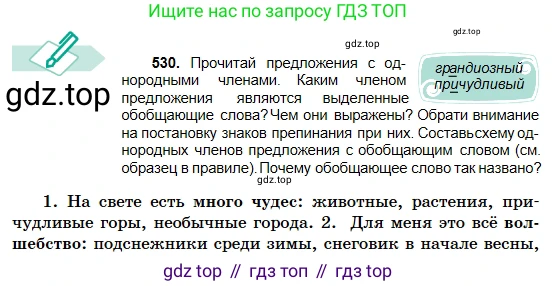 Русский язык, 5 класс Учебник, авторы: Сабитова Зинаида Какбаевна, Скляренко Ксения Сергеевна, издательство Мектеп, Алматы, 2018, Часть 2, страница 116, номер 530, Условие