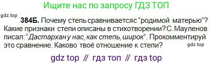 Русский язык, 5 класс Учебник, авторы: Сабитова Зинаида Какбаевна, Скляренко Ксения Сергеевна, издательство Мектеп, Алматы, 2018, Часть 2, страница 47, номер 384Б, Условие