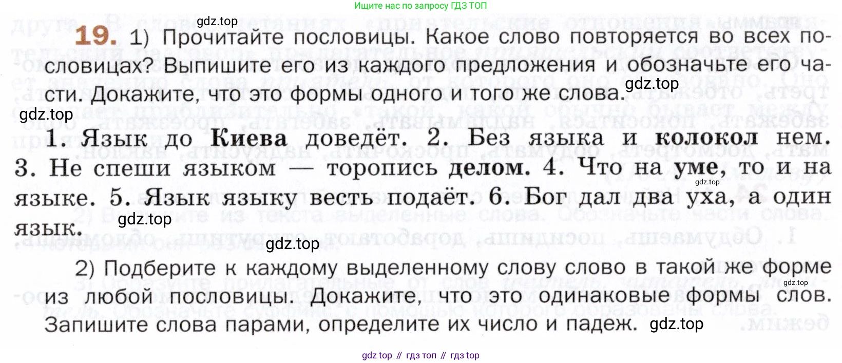ГДЗ Русский язык, 5 класс Учебник, авторы: Шмелёв Алексей Дмитриевич, Флоренская Эльза Александровна, Габович Фаина Ефимовна, Савчук Лариса Олеговна(2), Шмелёва Елена Яковлевна, издательство Просвещение, Москва, 2021, Часть 1, страница 17, номер 19, Условие