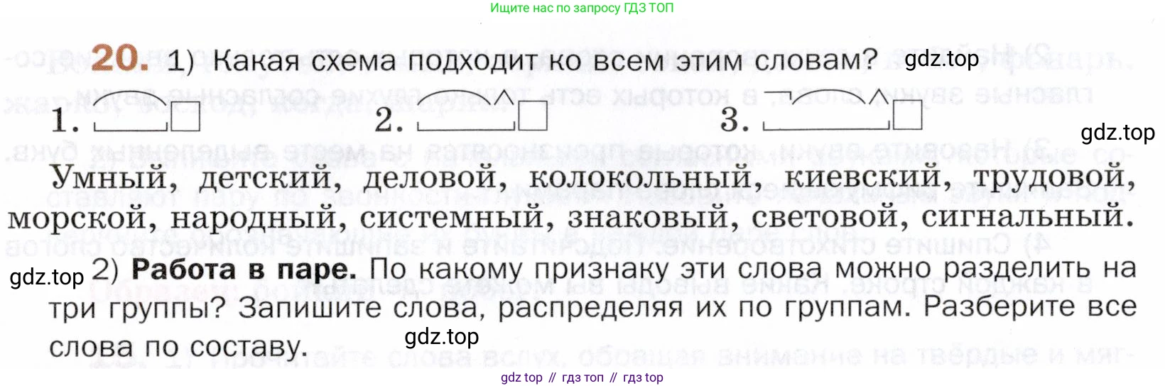 ГДЗ Русский язык, 5 класс Учебник, авторы: Шмелёв Алексей Дмитриевич, Флоренская Эльза Александровна, Габович Фаина Ефимовна, Савчук Лариса Олеговна(2), Шмелёва Елена Яковлевна, издательство Просвещение, Москва, 2021, Часть 1, страница 18, номер 20, Условие