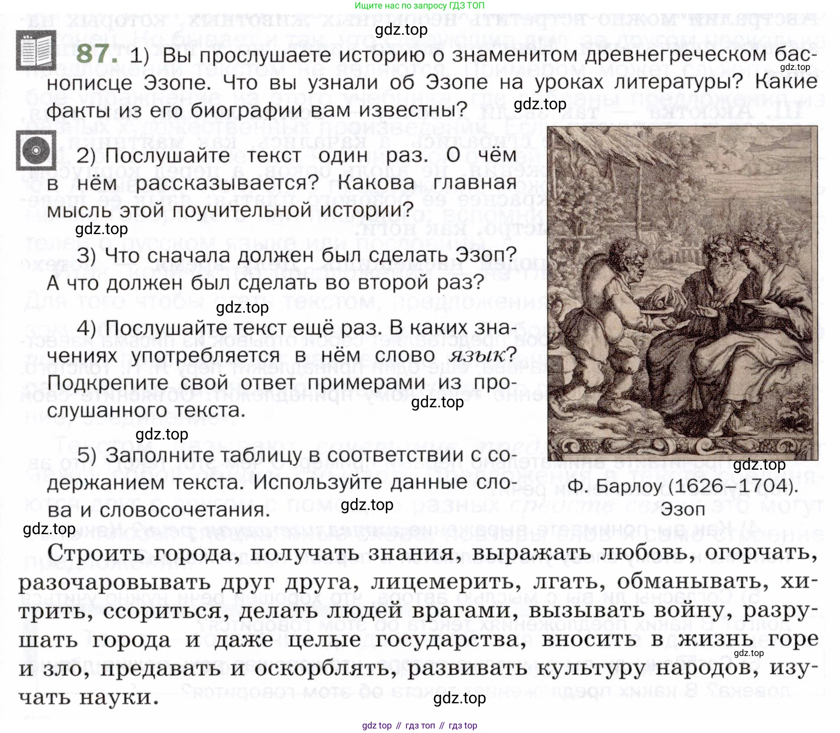 ГДЗ Русский язык, 5 класс Учебник, авторы: Шмелёв Алексей Дмитриевич, Флоренская Эльза Александровна, Габович Фаина Ефимовна, Савчук Лариса Олеговна(2), Шмелёва Елена Яковлевна, издательство Просвещение, Москва, 2021, Часть 1, страница 54, номер 87, Условие