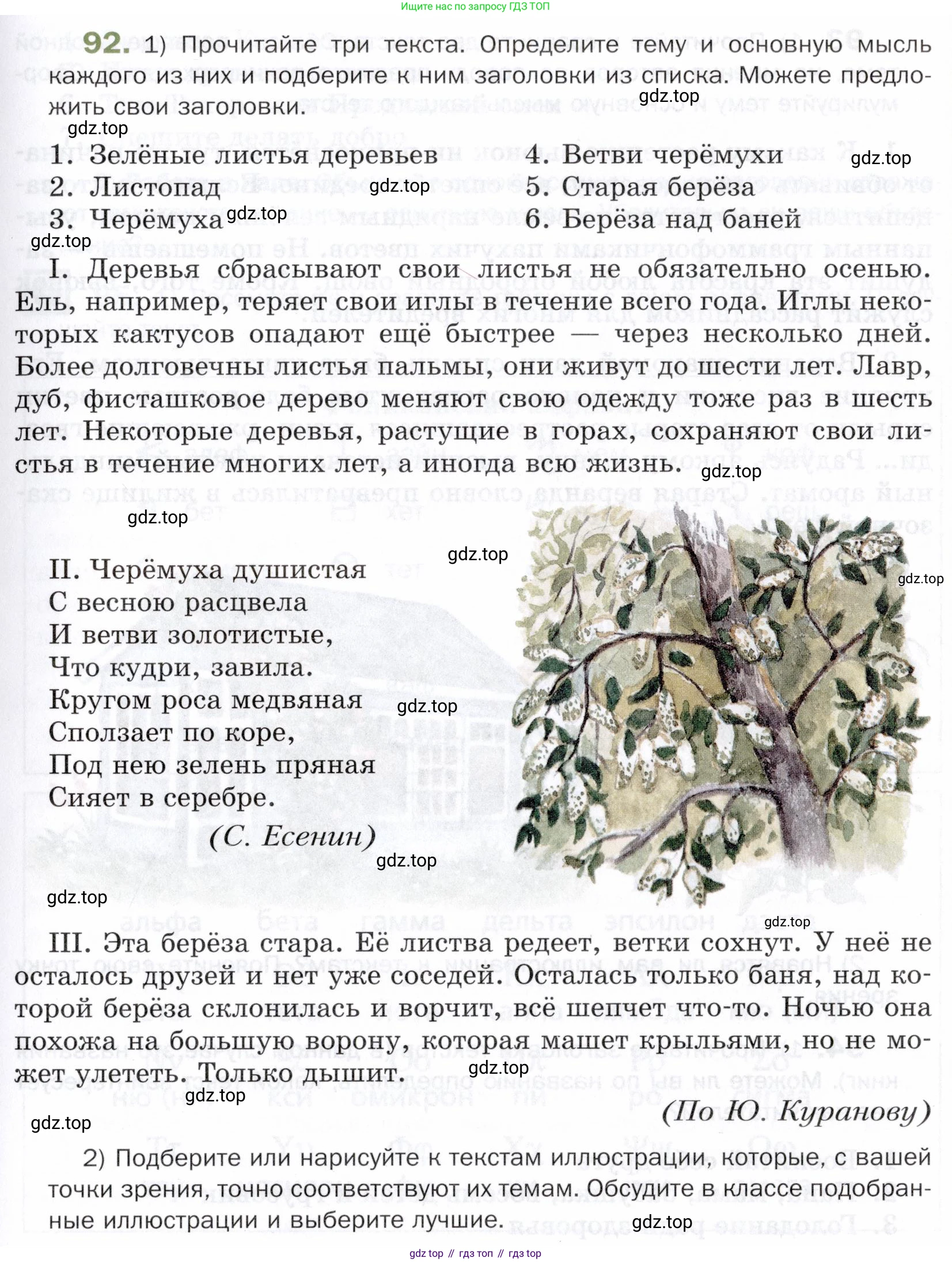 ГДЗ Русский язык, 5 класс Учебник, авторы: Шмелёв Алексей Дмитриевич, Флоренская Эльза Александровна, Габович Фаина Ефимовна, Савчук Лариса Олеговна(2), Шмелёва Елена Яковлевна, издательство Просвещение, Москва, 2021, Часть 1, страница 123, номер 92, Условие