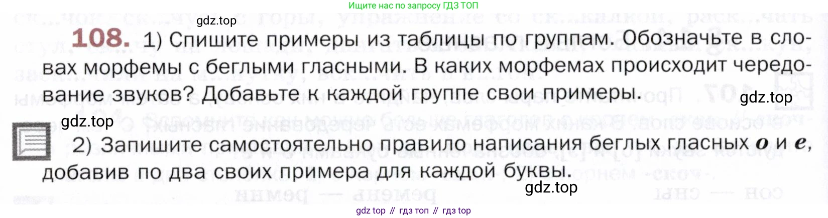 ГДЗ Русский язык, 5 класс Учебник, авторы: Шмелёв Алексей Дмитриевич, Флоренская Эльза Александровна, Габович Фаина Ефимовна, Савчук Лариса Олеговна(2), Шмелёва Елена Яковлевна, издательство Просвещение, Москва, 2021, Часть 1, страница 192, номер 108, Условие