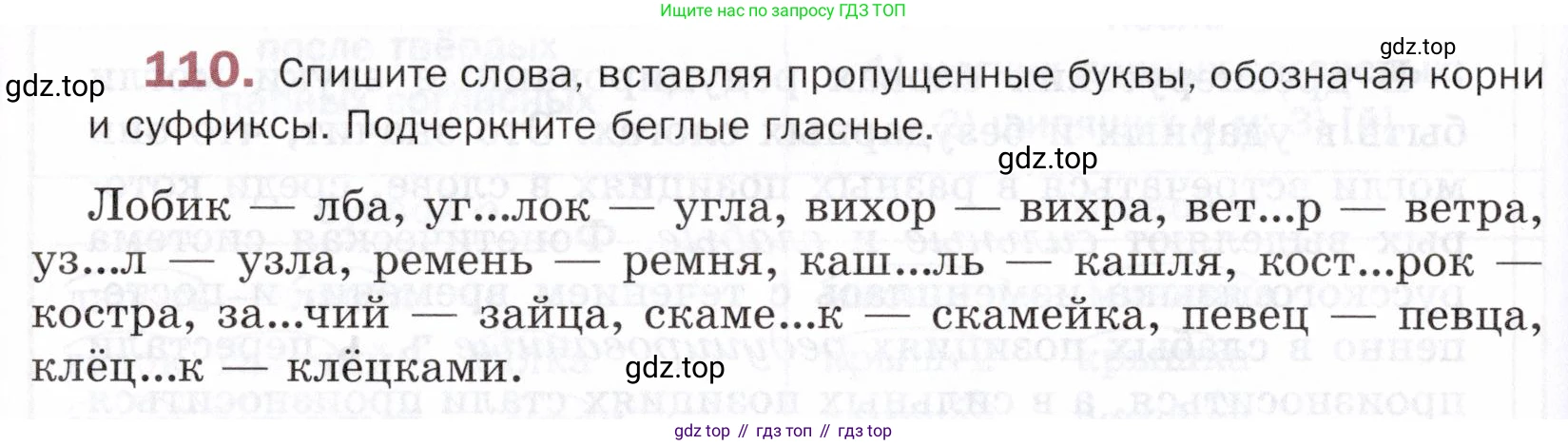 ГДЗ Русский язык, 5 класс Учебник, авторы: Шмелёв Алексей Дмитриевич, Флоренская Эльза Александровна, Габович Фаина Ефимовна, Савчук Лариса Олеговна(2), Шмелёва Елена Яковлевна, издательство Просвещение, Москва, 2021, Часть 1, страница 194, номер 110, Условие