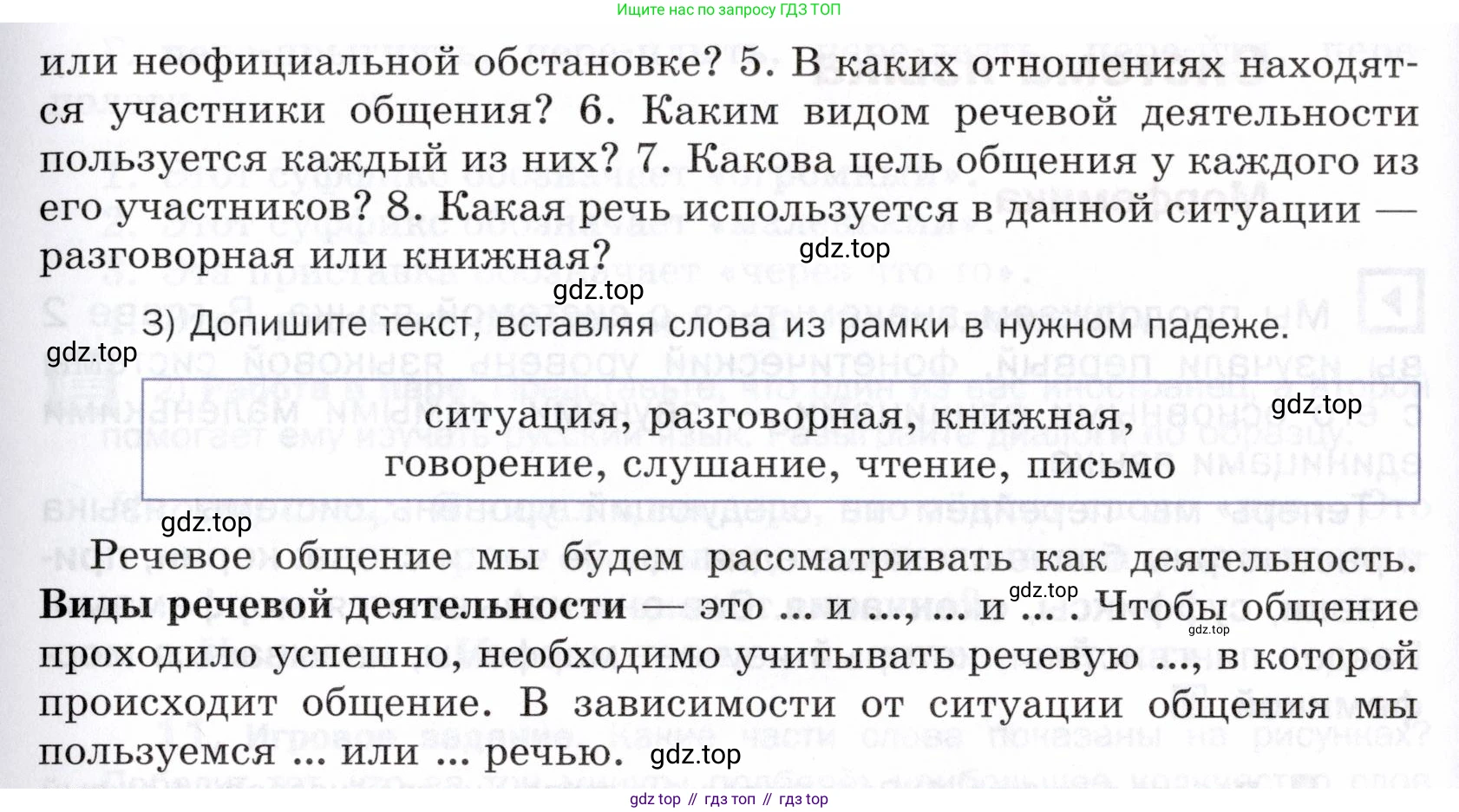 ГДЗ Русский язык, 5 класс Учебник, авторы: Шмелёв Алексей Дмитриевич, Флоренская Эльза Александровна, Габович Фаина Ефимовна, Савчук Лариса Олеговна(2), Шмелёва Елена Яковлевна, издательство Просвещение, Москва, 2021, Часть 1, страница 142, номер 5, Условие (продолжение 2)