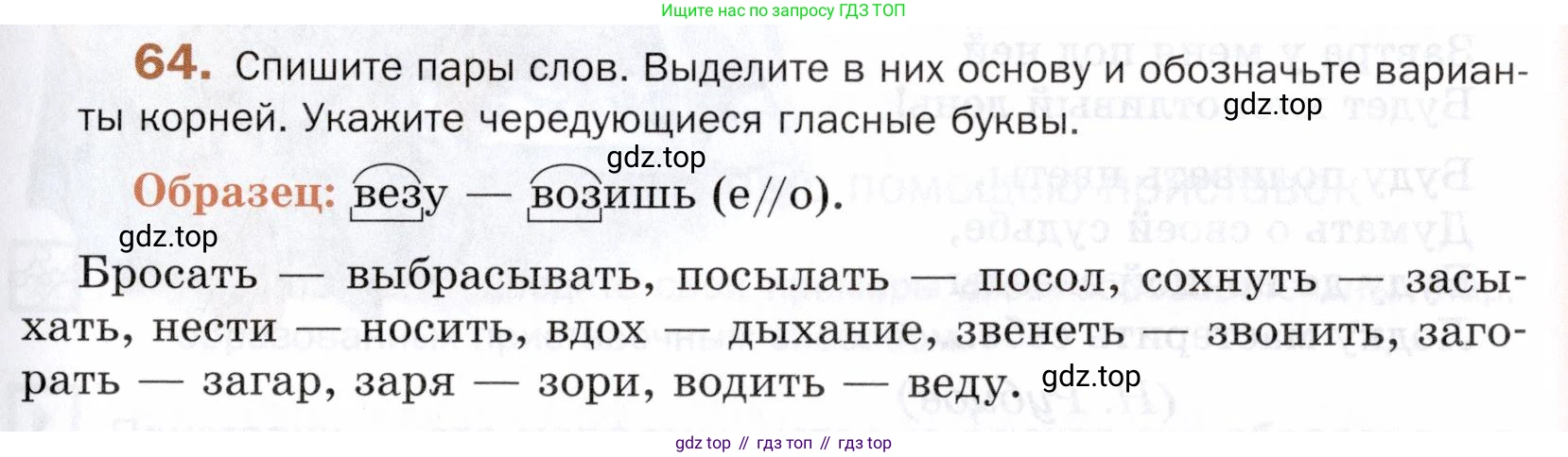 ГДЗ Русский язык, 5 класс Учебник, авторы: Шмелёв Алексей Дмитриевич, Флоренская Эльза Александровна, Габович Фаина Ефимовна, Савчук Лариса Олеговна(2), Шмелёва Елена Яковлевна, издательство Просвещение, Москва, 2021, Часть 1, страница 171, номер 64, Условие