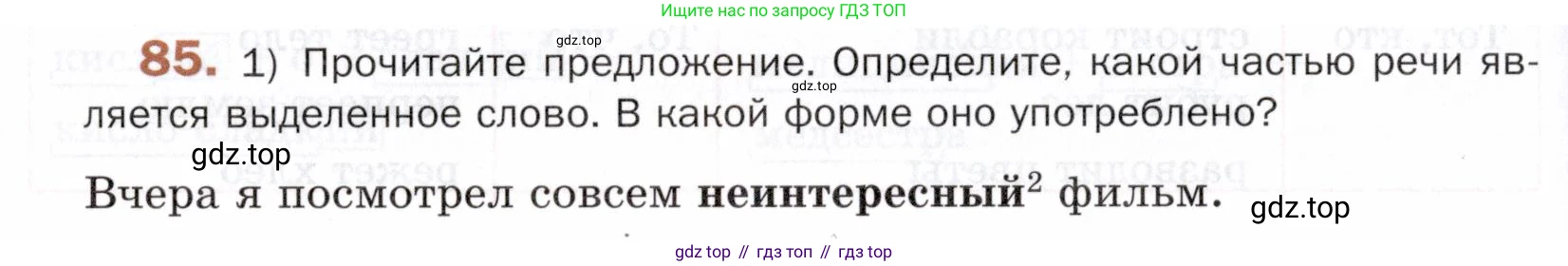 ГДЗ Русский язык, 5 класс Учебник, авторы: Шмелёв Алексей Дмитриевич, Флоренская Эльза Александровна, Габович Фаина Ефимовна, Савчук Лариса Олеговна(2), Шмелёва Елена Яковлевна, издательство Просвещение, Москва, 2021, Часть 1, страница 180, номер 85, Условие