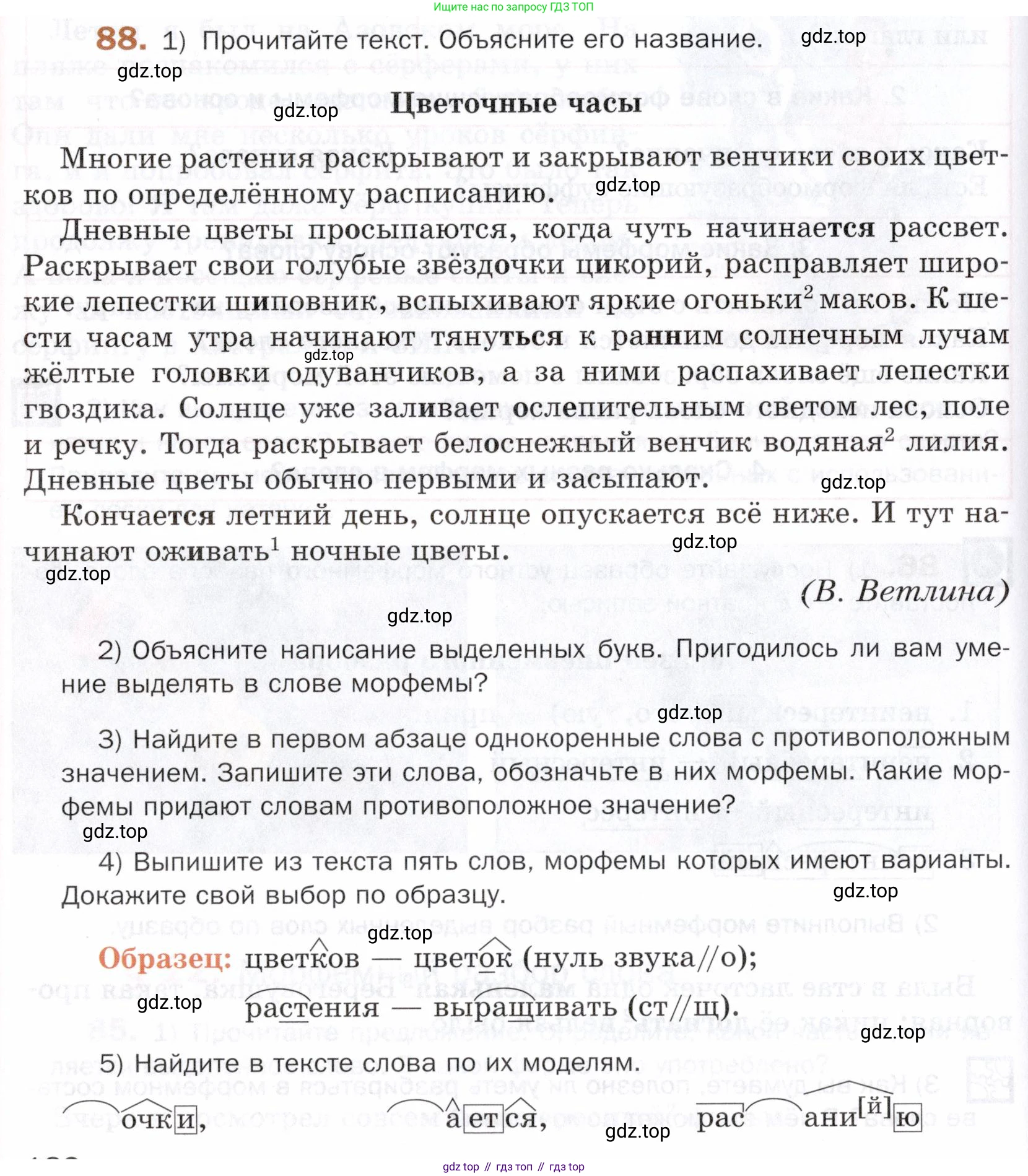 ГДЗ Русский язык, 5 класс Учебник, авторы: Шмелёв Алексей Дмитриевич, Флоренская Эльза Александровна, Габович Фаина Ефимовна, Савчук Лариса Олеговна(2), Шмелёва Елена Яковлевна, издательство Просвещение, Москва, 2021, Часть 1, страница 182, номер 88, Условие