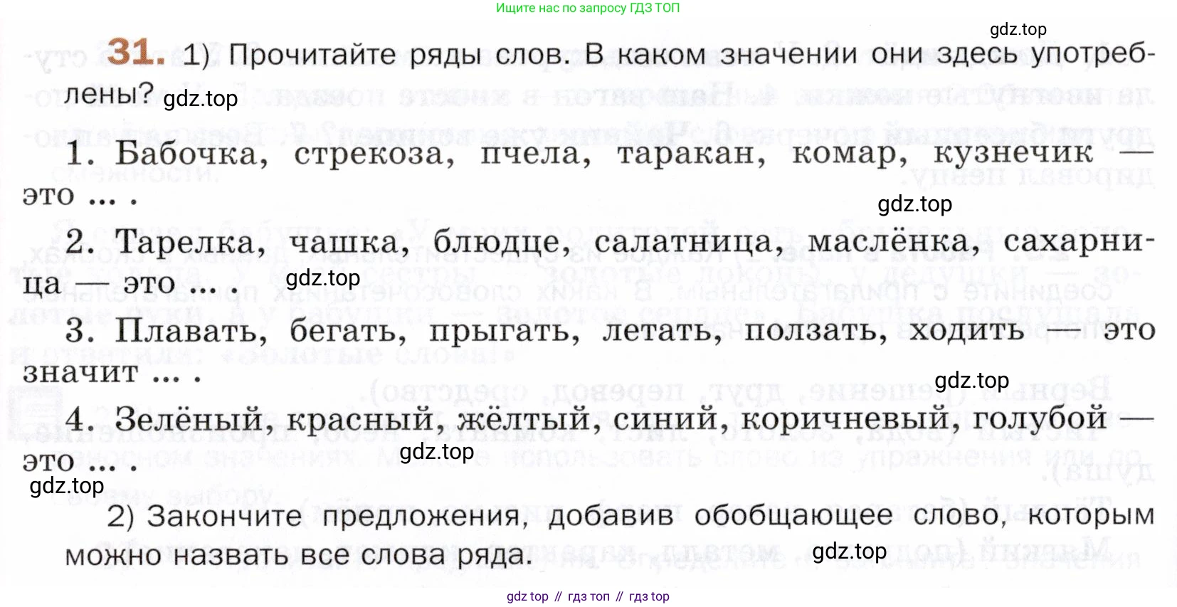 ГДЗ Русский язык, 5 класс Учебник, авторы: Шмелёв Алексей Дмитриевич, Флоренская Эльза Александровна, Габович Фаина Ефимовна, Савчук Лариса Олеговна(2), Шмелёва Елена Яковлевна, издательство Просвещение, Москва, 2021, Часть 1, страница 246, номер 31, Условие