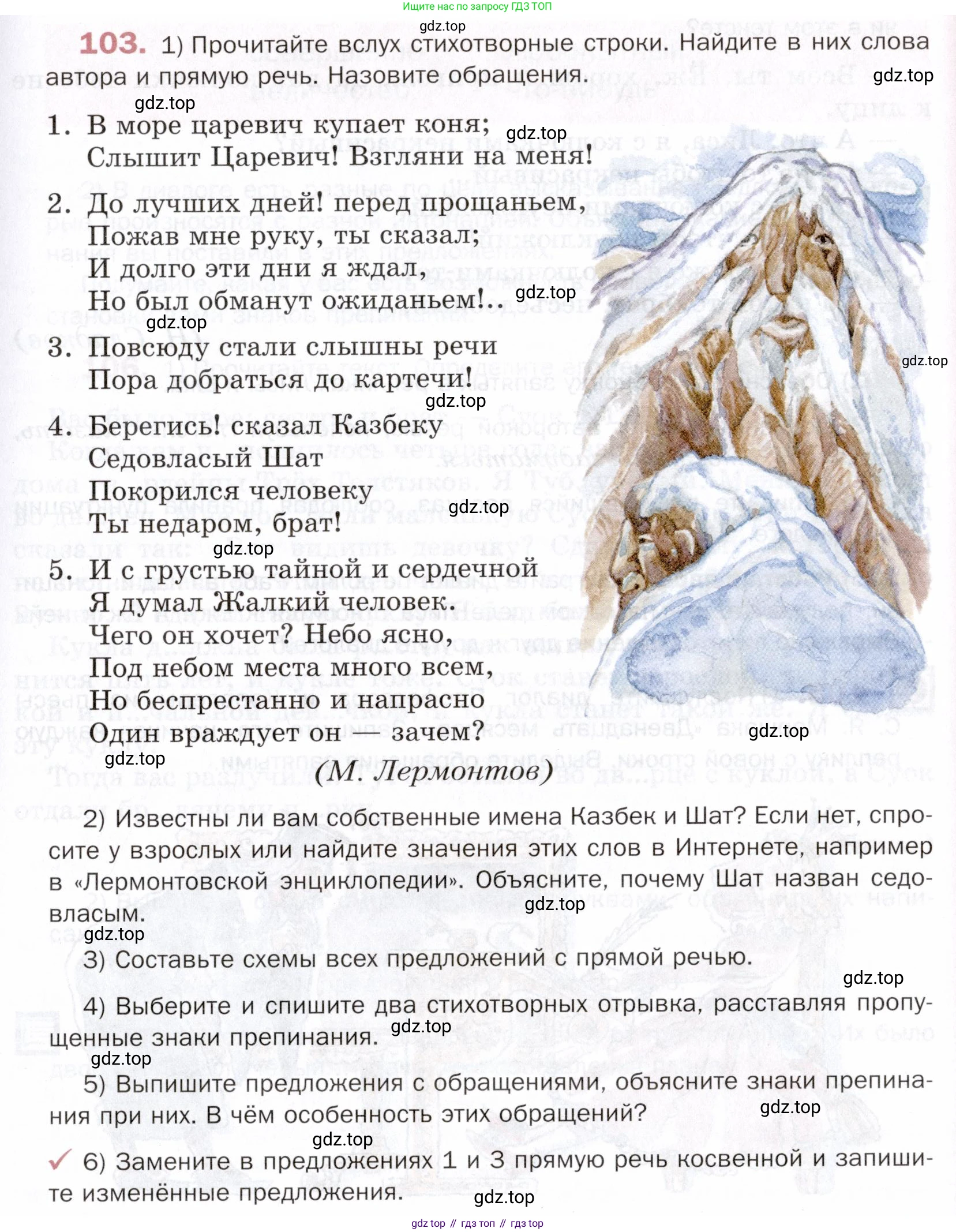 ГДЗ Русский язык, 5 класс Учебник, авторы: Шмелёв Алексей Дмитриевич, Флоренская Эльза Александровна, Габович Фаина Ефимовна, Савчук Лариса Олеговна(2), Шмелёва Елена Яковлевна, издательство Просвещение, Москва, 2021, Часть 2, страница 85, номер 103, Условие