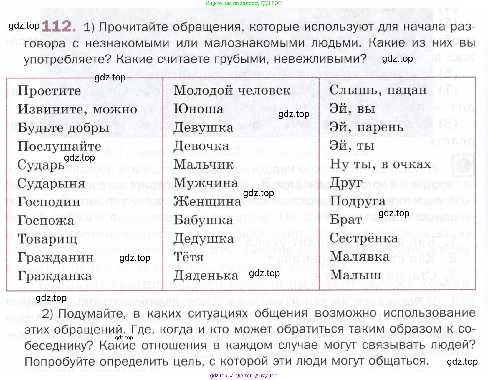 ГДЗ Русский язык, 5 класс Учебник, авторы: Шмелёв Алексей Дмитриевич, Флоренская Эльза Александровна, Габович Фаина Ефимовна, Савчук Лариса Олеговна(2), Шмелёва Елена Яковлевна, издательство Просвещение, Москва, 2021, Часть 2, страница 92, номер 112, Условие