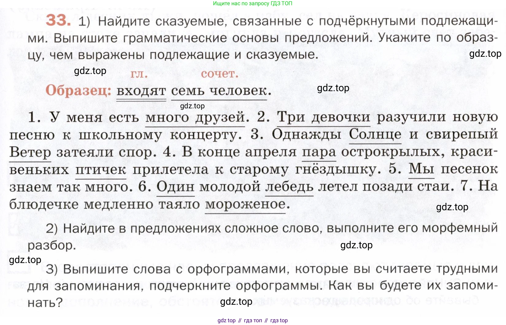ГДЗ Русский язык, 5 класс Учебник, авторы: Шмелёв Алексей Дмитриевич, Флоренская Эльза Александровна, Габович Фаина Ефимовна, Савчук Лариса Олеговна(2), Шмелёва Елена Яковлевна, издательство Просвещение, Москва, 2021, Часть 2, страница 35, номер 33, Условие