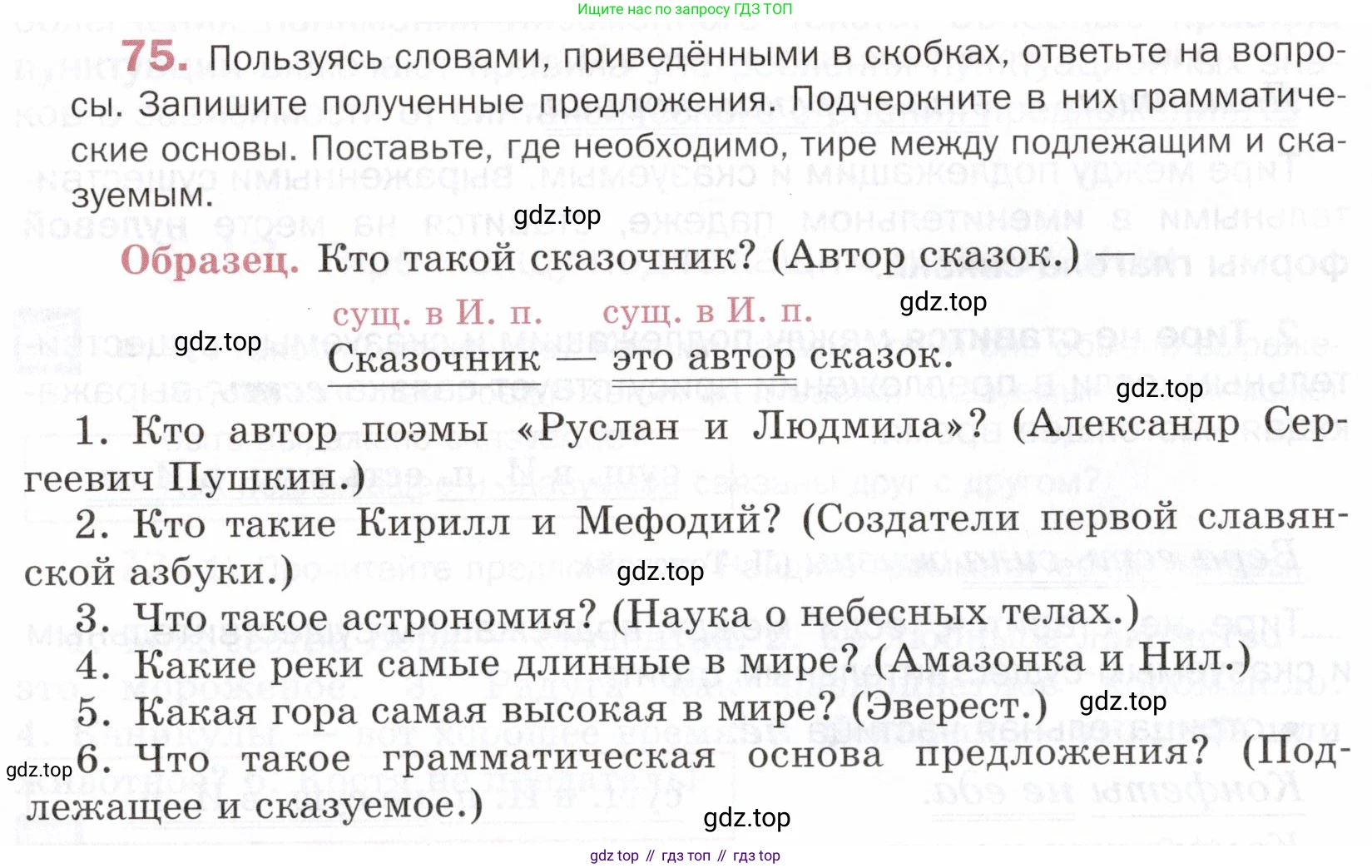ГДЗ Русский язык, 5 класс Учебник, авторы: Шмелёв Алексей Дмитриевич, Флоренская Эльза Александровна, Габович Фаина Ефимовна, Савчук Лариса Олеговна(2), Шмелёва Елена Яковлевна, издательство Просвещение, Москва, 2021, Часть 2, страница 66, номер 75, Условие