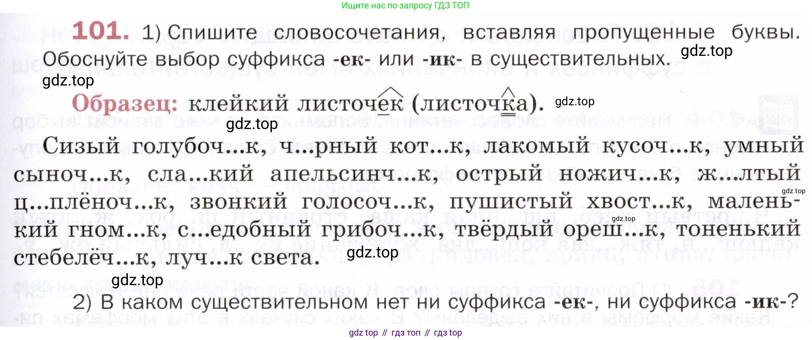 ГДЗ Русский язык, 5 класс Учебник, авторы: Шмелёв Алексей Дмитриевич, Флоренская Эльза Александровна, Габович Фаина Ефимовна, Савчук Лариса Олеговна(2), Шмелёва Елена Яковлевна, издательство Просвещение, Москва, 2021, Часть 2, страница 163, номер 101, Условие