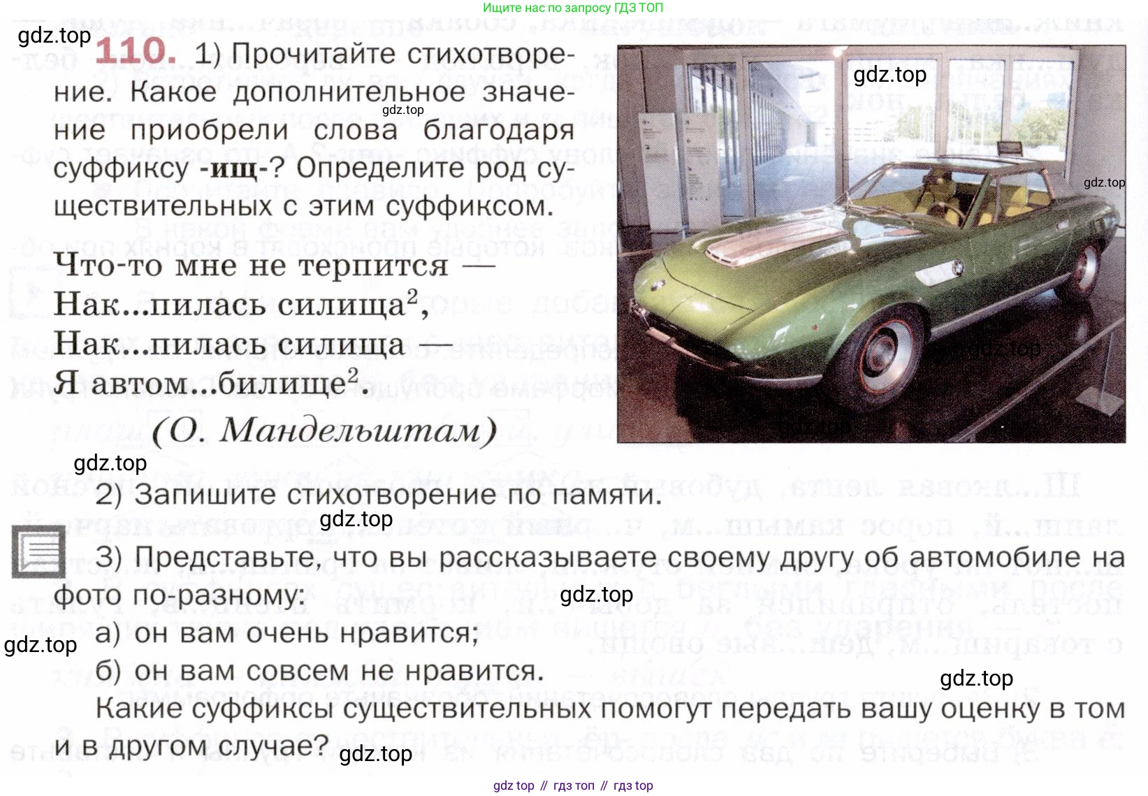 ГДЗ Русский язык, 5 класс Учебник, авторы: Шмелёв Алексей Дмитриевич, Флоренская Эльза Александровна, Габович Фаина Ефимовна, Савчук Лариса Олеговна(2), Шмелёва Елена Яковлевна, издательство Просвещение, Москва, 2021, Часть 2, страница 166, номер 110, Условие