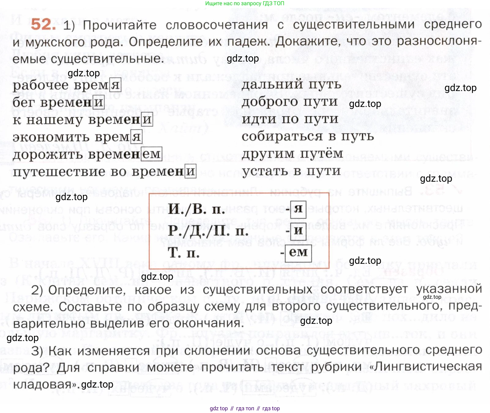 ГДЗ Русский язык, 5 класс Учебник, авторы: Шмелёв Алексей Дмитриевич, Флоренская Эльза Александровна, Габович Фаина Ефимовна, Савчук Лариса Олеговна(2), Шмелёва Елена Яковлевна, издательство Просвещение, Москва, 2021, Часть 2, страница 135, номер 52, Условие