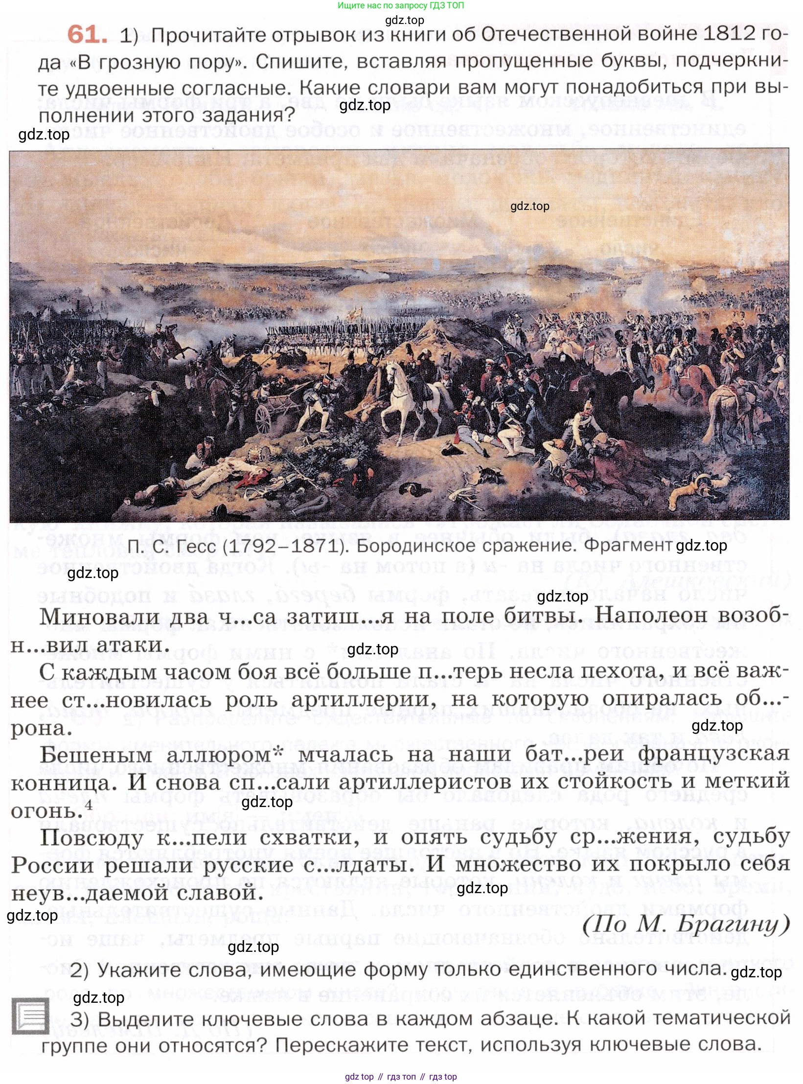 ГДЗ Русский язык, 5 класс Учебник, авторы: Шмелёв Алексей Дмитриевич, Флоренская Эльза Александровна, Габович Фаина Ефимовна, Савчук Лариса Олеговна(2), Шмелёва Елена Яковлевна, издательство Просвещение, Москва, 2021, Часть 2, страница 142, номер 61, Условие