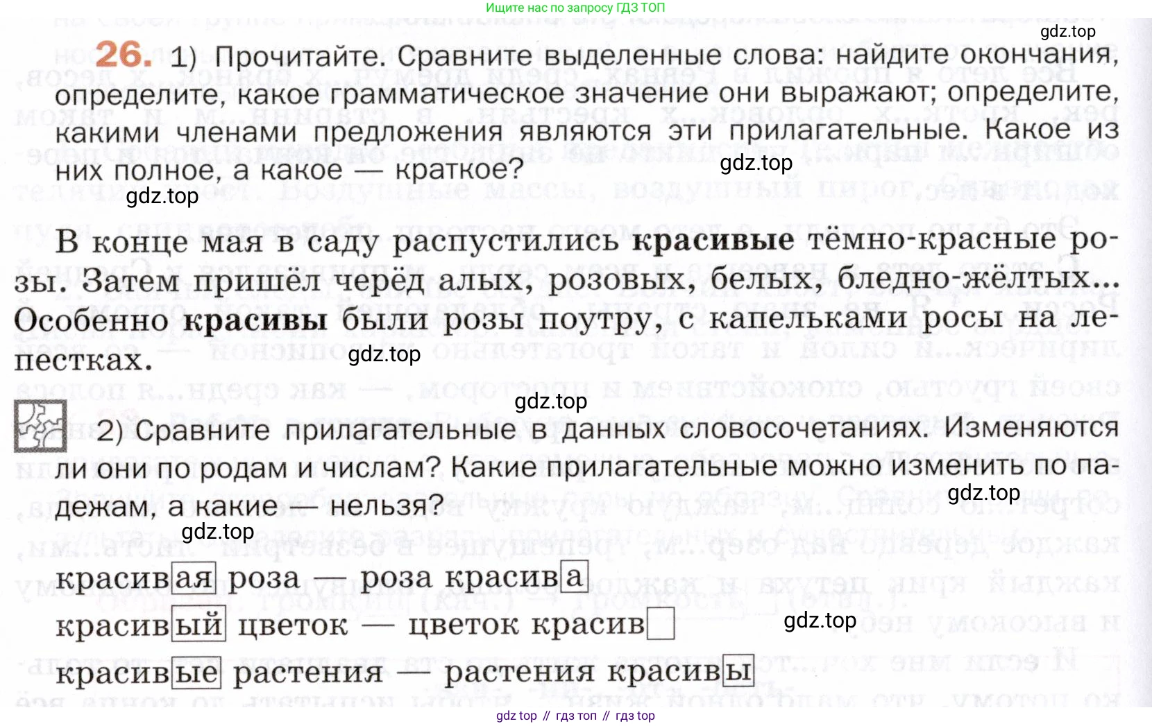 ГДЗ Русский язык, 5 класс Учебник, авторы: Шмелёв Алексей Дмитриевич, Флоренская Эльза Александровна, Габович Фаина Ефимовна, Савчук Лариса Олеговна(2), Шмелёва Елена Яковлевна, издательство Просвещение, Москва, 2021, Часть 2, страница 204, номер 26, Условие