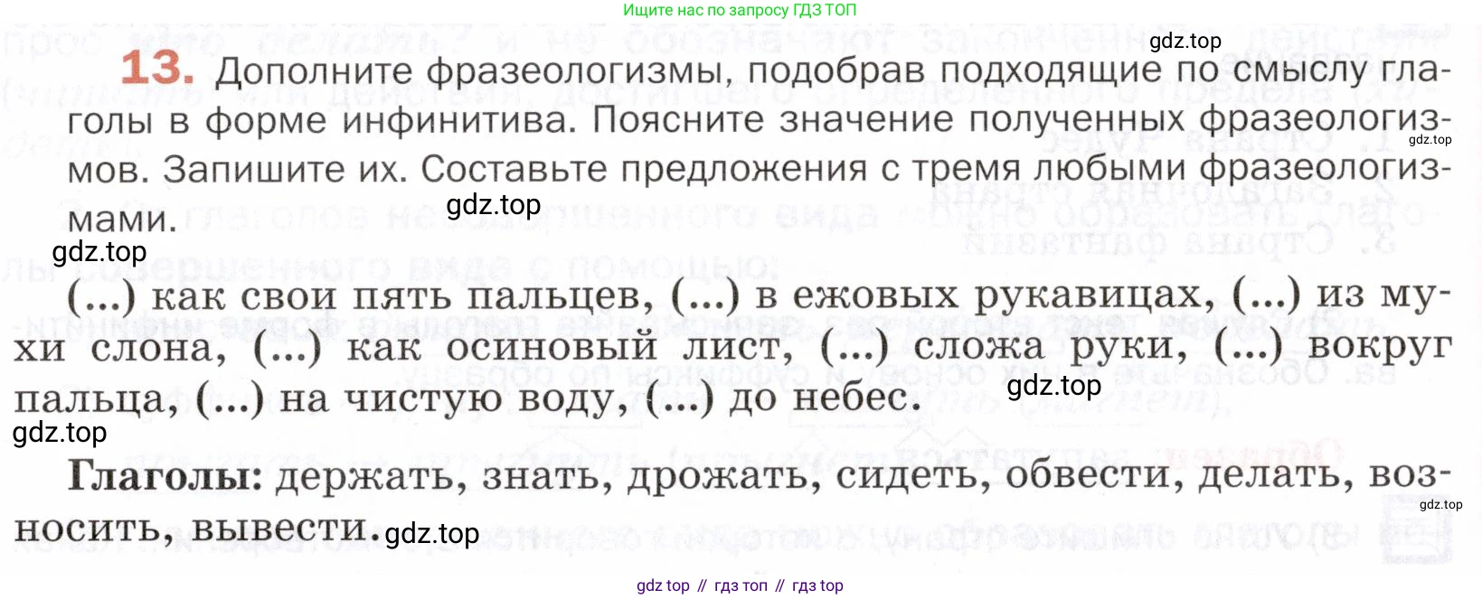 ГДЗ Русский язык, 5 класс Учебник, авторы: Шмелёв Алексей Дмитриевич, Флоренская Эльза Александровна, Габович Фаина Ефимовна, Савчук Лариса Олеговна(2), Шмелёва Елена Яковлевна, издательство Просвещение, Москва, 2021, Часть 2, страница 259, номер 13, Условие