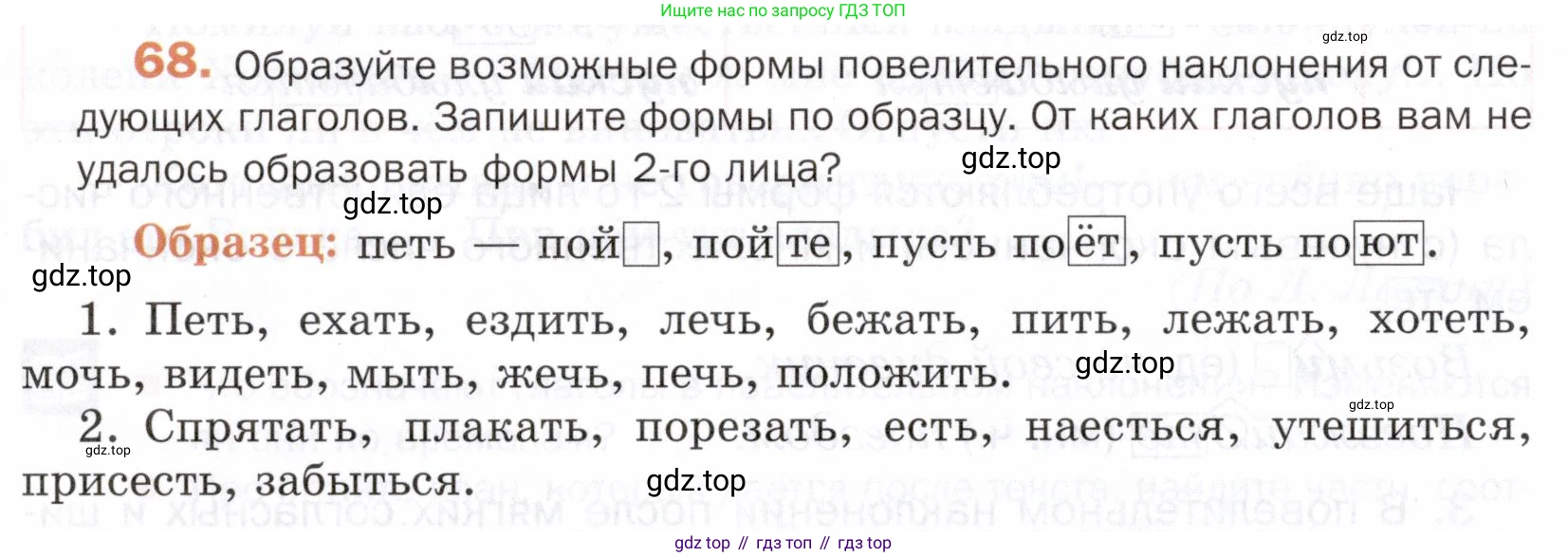 ГДЗ Русский язык, 5 класс Учебник, авторы: Шмелёв Алексей Дмитриевич, Флоренская Эльза Александровна, Габович Фаина Ефимовна, Савчук Лариса Олеговна(2), Шмелёва Елена Яковлевна, издательство Просвещение, Москва, 2021, Часть 2, страница 288, номер 68, Условие