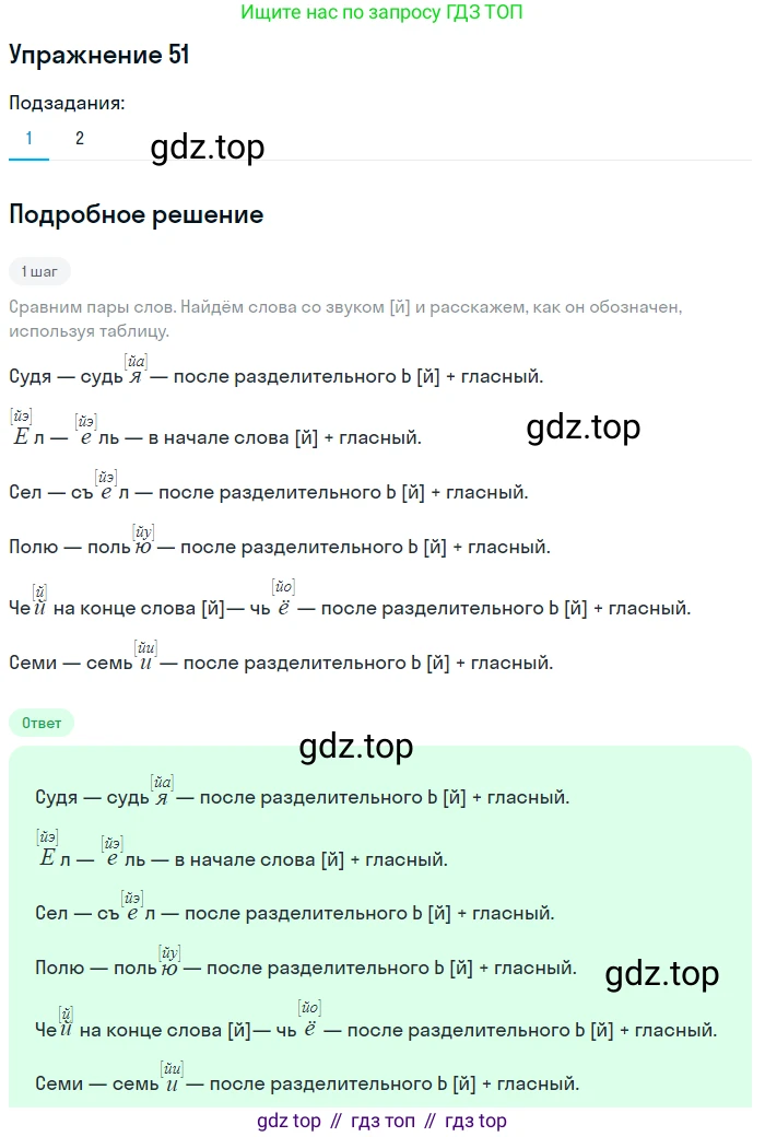 ГДЗ Русский язык, 5 класс Учебник, авторы: Шмелёв Алексей Дмитриевич, Флоренская Эльза Александровна, Габович Фаина Ефимовна, Савчук Лариса Олеговна(2), Шмелёва Елена Яковлевна, издательство Просвещение, Москва, 2021, Часть 1, страница 100, номер 51, Решение 1