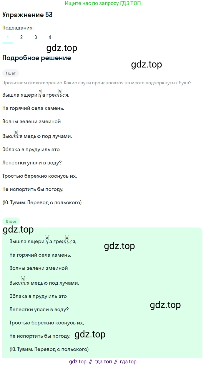 ГДЗ Русский язык, 5 класс Учебник, авторы: Шмелёв Алексей Дмитриевич, Флоренская Эльза Александровна, Габович Фаина Ефимовна, Савчук Лариса Олеговна(2), Шмелёва Елена Яковлевна, издательство Просвещение, Москва, 2021, Часть 1, страница 101, номер 53, Решение 1