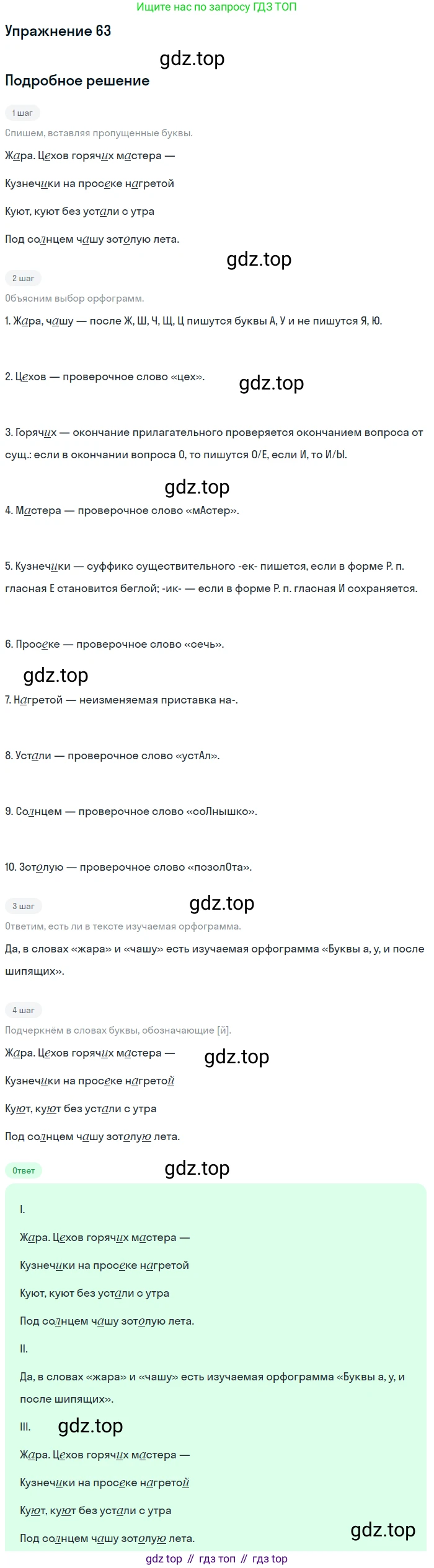 ГДЗ Русский язык, 5 класс Учебник, авторы: Шмелёв Алексей Дмитриевич, Флоренская Эльза Александровна, Габович Фаина Ефимовна, Савчук Лариса Олеговна(2), Шмелёва Елена Яковлевна, издательство Просвещение, Москва, 2021, Часть 1, страница 106, номер 63, Решение 1