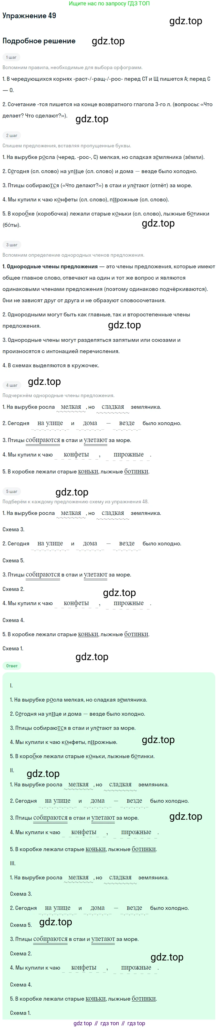 ГДЗ Русский язык, 5 класс Учебник, авторы: Шмелёв Алексей Дмитриевич, Флоренская Эльза Александровна, Габович Фаина Ефимовна, Савчук Лариса Олеговна(2), Шмелёва Елена Яковлевна, издательство Просвещение, Москва, 2021, Часть 2, страница 46, номер 49, Решение 1