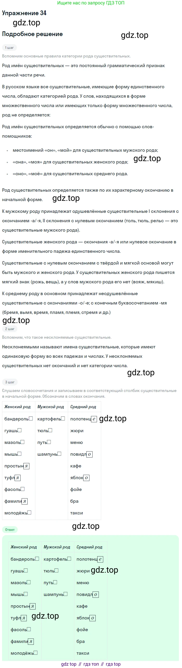 ГДЗ Русский язык, 5 класс Учебник, авторы: Шмелёв Алексей Дмитриевич, Флоренская Эльза Александровна, Габович Фаина Ефимовна, Савчук Лариса Олеговна(2), Шмелёва Елена Яковлевна, издательство Просвещение, Москва, 2021, Часть 2, страница 126, номер 34, Решение 1