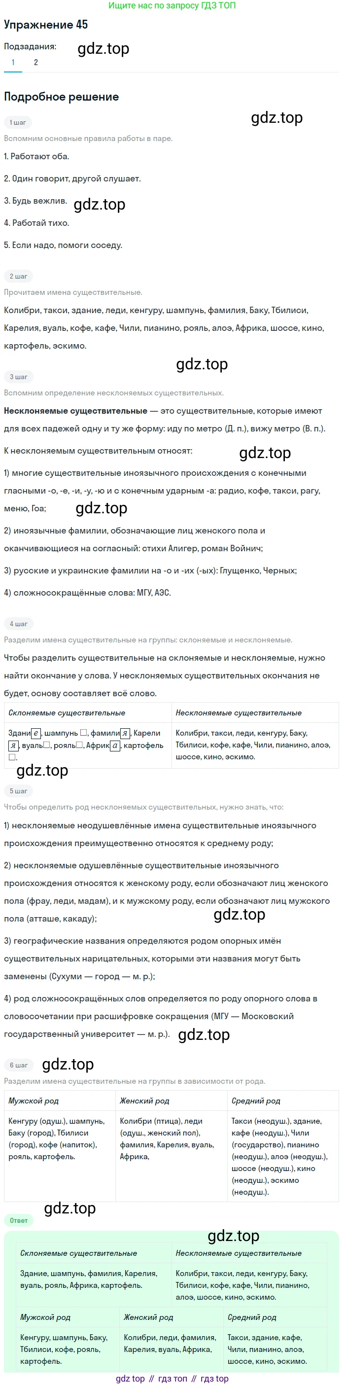 ГДЗ Русский язык, 5 класс Учебник, авторы: Шмелёв Алексей Дмитриевич, Флоренская Эльза Александровна, Габович Фаина Ефимовна, Савчук Лариса Олеговна(2), Шмелёва Елена Яковлевна, издательство Просвещение, Москва, 2021, Часть 2, страница 131, номер 45, Решение 1