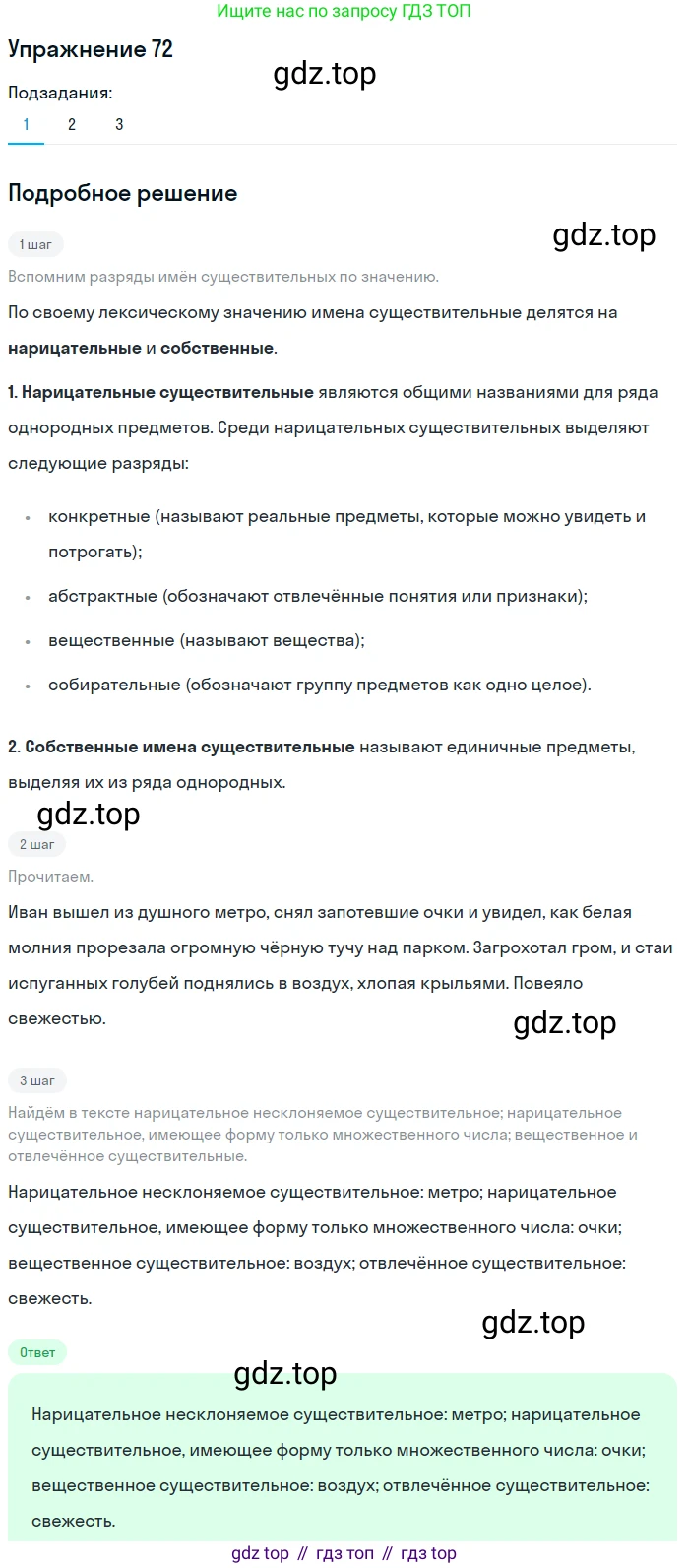 ГДЗ Русский язык, 5 класс Учебник, авторы: Шмелёв Алексей Дмитриевич, Флоренская Эльза Александровна, Габович Фаина Ефимовна, Савчук Лариса Олеговна(2), Шмелёва Елена Яковлевна, издательство Просвещение, Москва, 2021, Часть 2, страница 148, номер 72, Решение 1